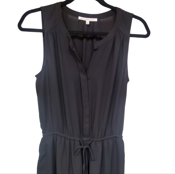 Daniel Rainn Black Sleeveless Lightweight Drawstring Romper, size S - Picture 1 of 9